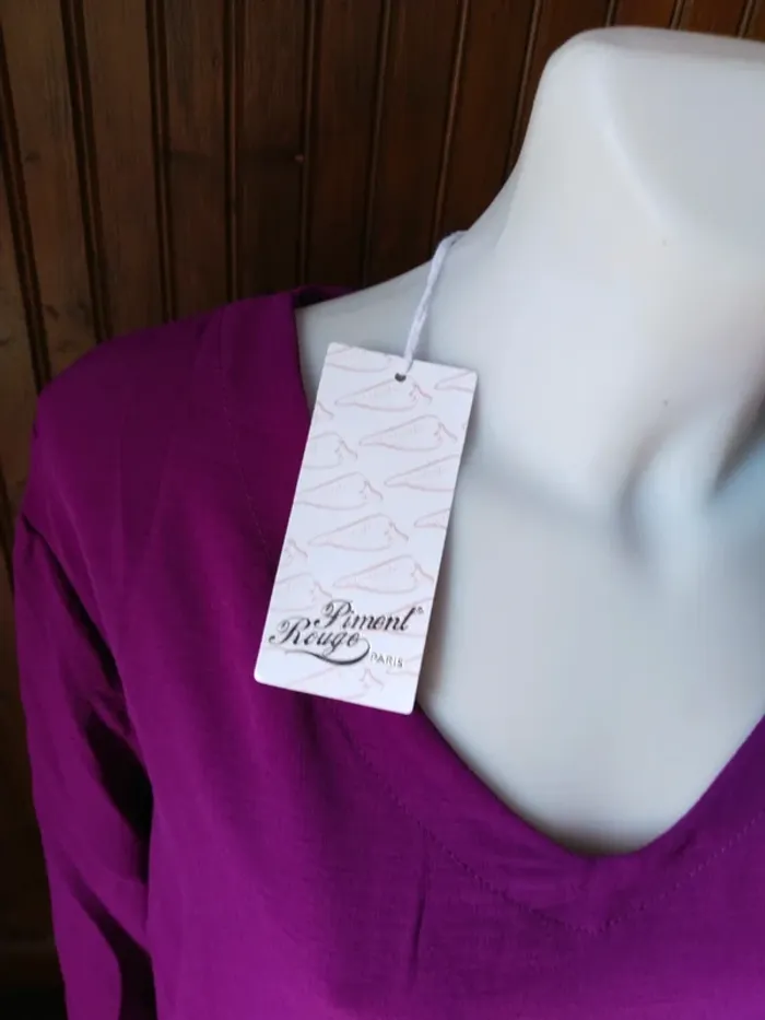 Sublime tunique blouse femme marque Piment rouge taille 48/50 - photo numéro 7