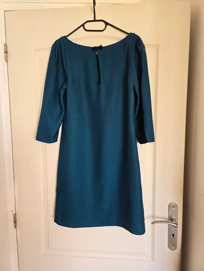 Robe bleu canard Naf Naf taille 36 excellent état - photo numéro 2