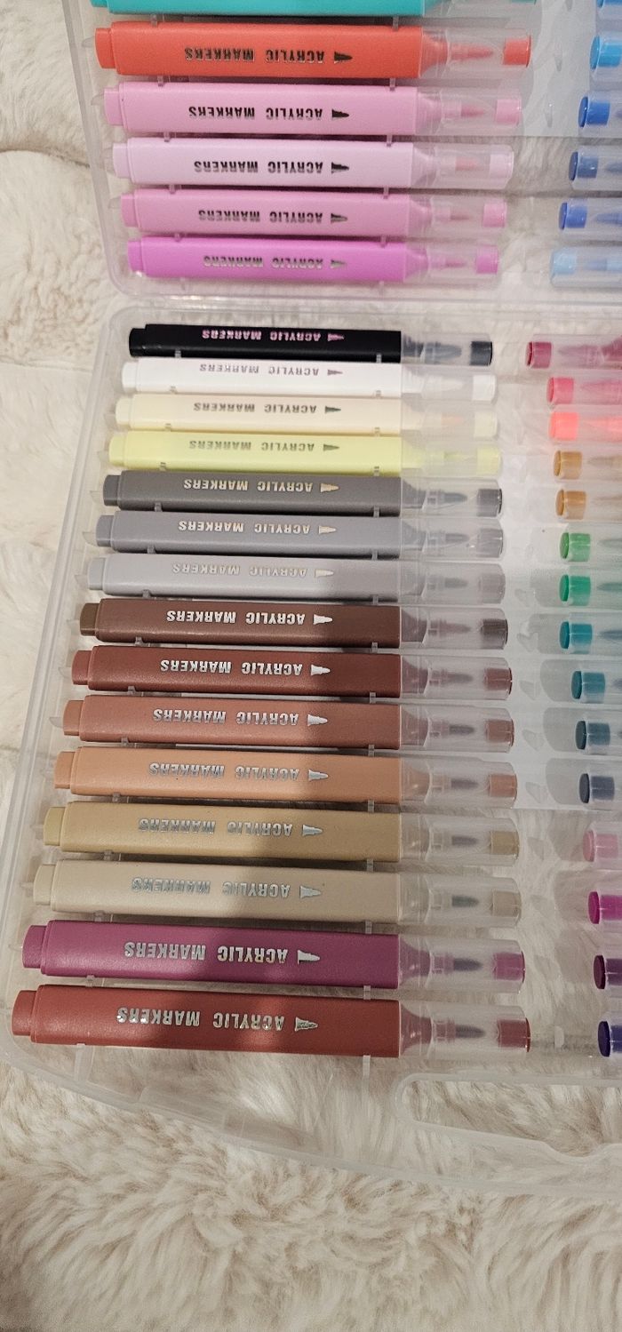 Coffret de 60 marqueurs acrylique neufs - photo numéro 5