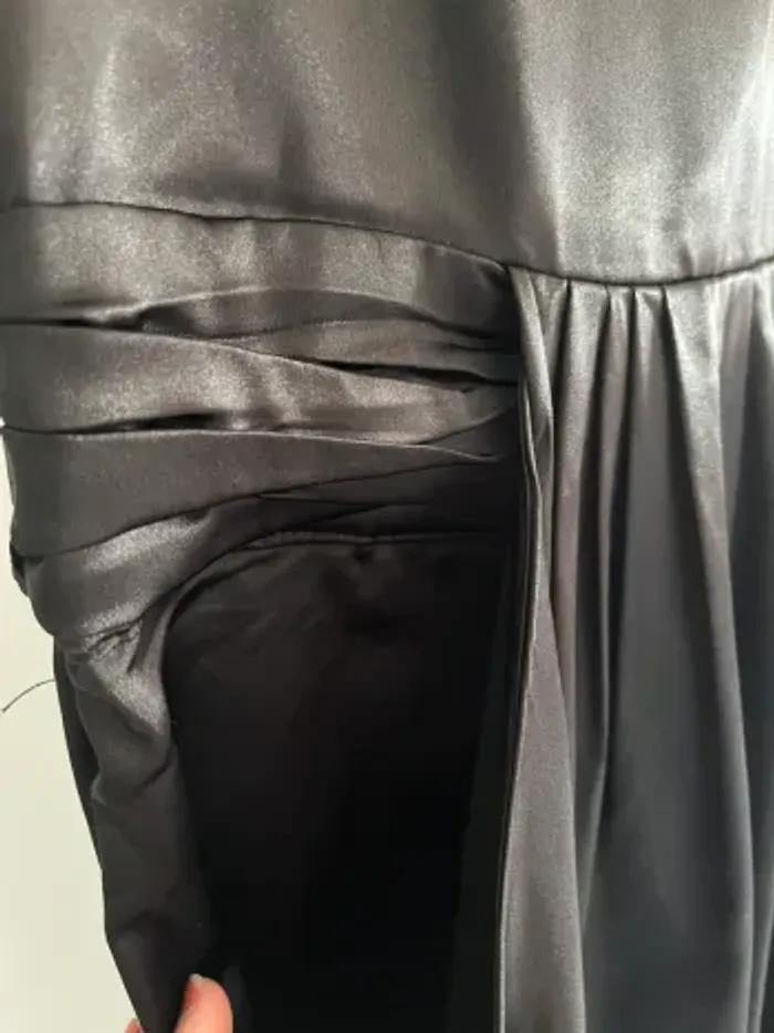 Robe de soirée noire sans manches Zaatxchi collezione T40 très bon état - photo numéro 8