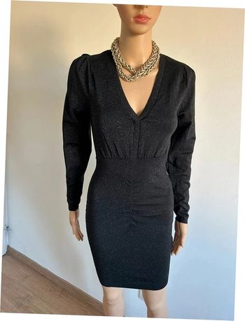 Robe pull noire et pailletée neuve à manches longues Morgan taille XS (valeur 65€)