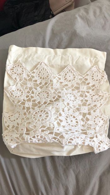 Sac en coton écru crochet