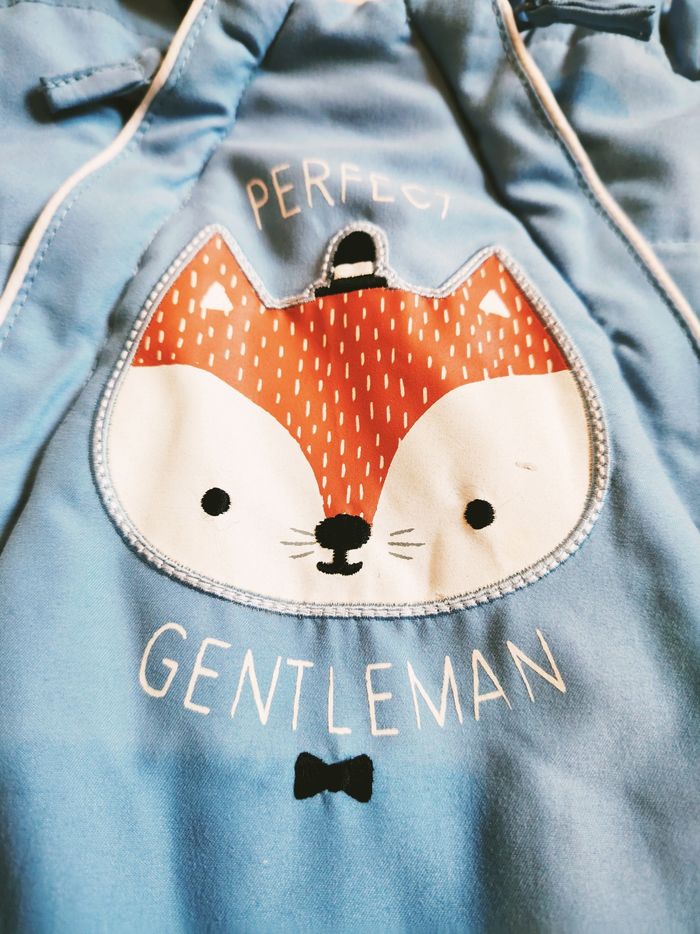 👶Orchestra - Combi-pilote/combinaison bleu clair motif Renard - Taille  6 mois - photo numéro 3