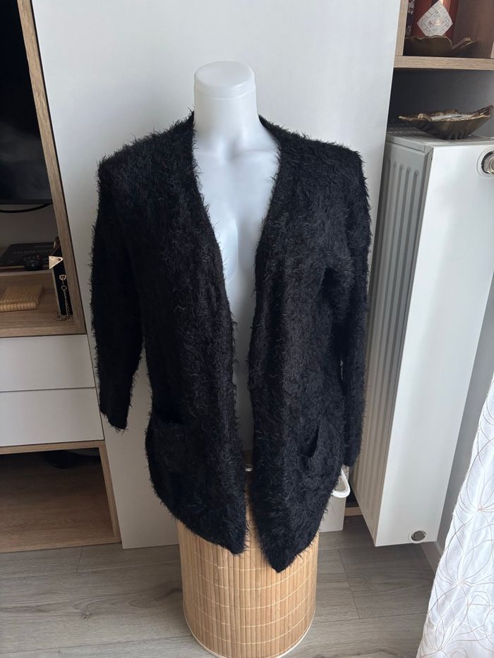 Gilet noir effet pilou tout doux esmera 38/40 - photo numéro 3