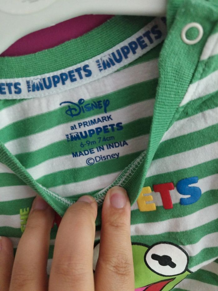 Tee shirt manches longues garçon muppets Disney taille 6/9 mois b7 - photo numéro 4