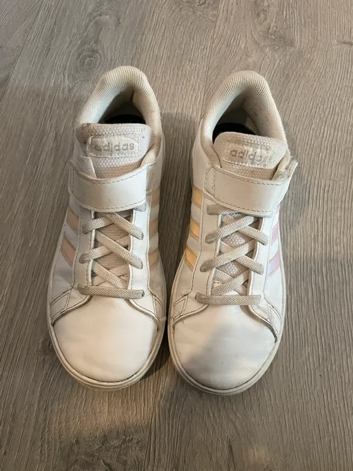 Baskets blanches Adidas - irisé - Pointure 34 - photo numéro 8