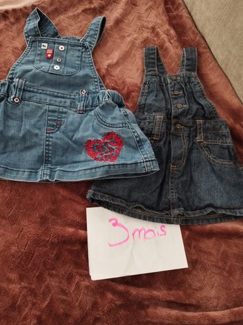 Robes bébé fille 2 articles obaibi sucre d'orge 3 mois