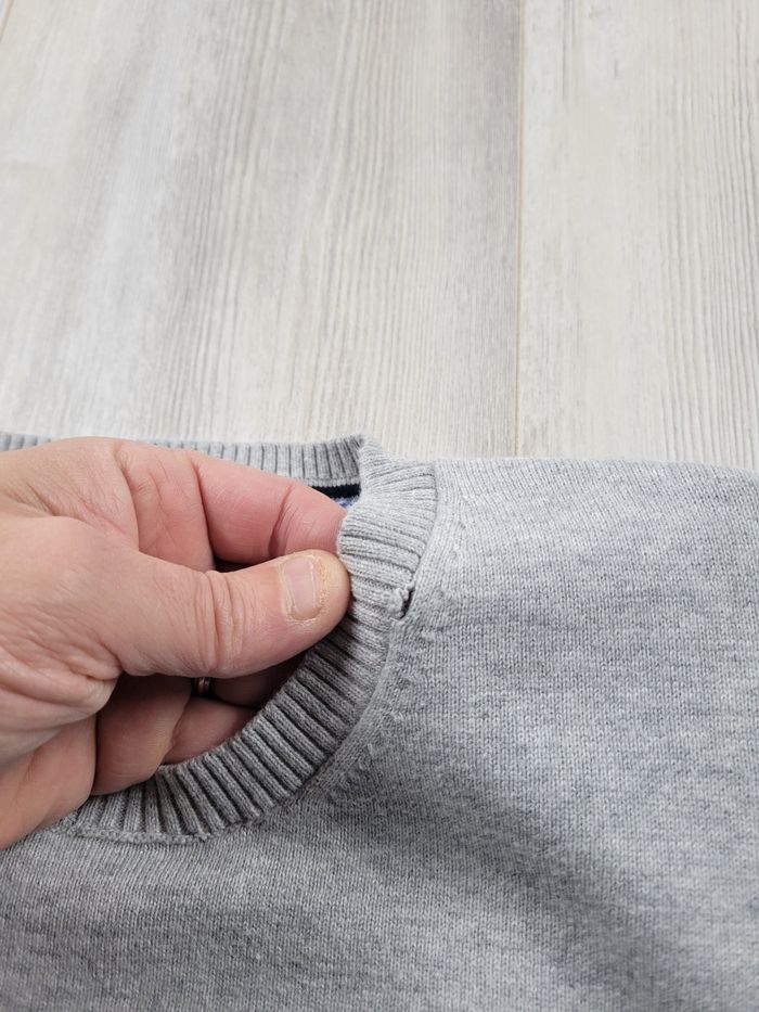 Pull fin Tommy Hilfiger gris clair – taille XXL – excellent état - photo numéro 4