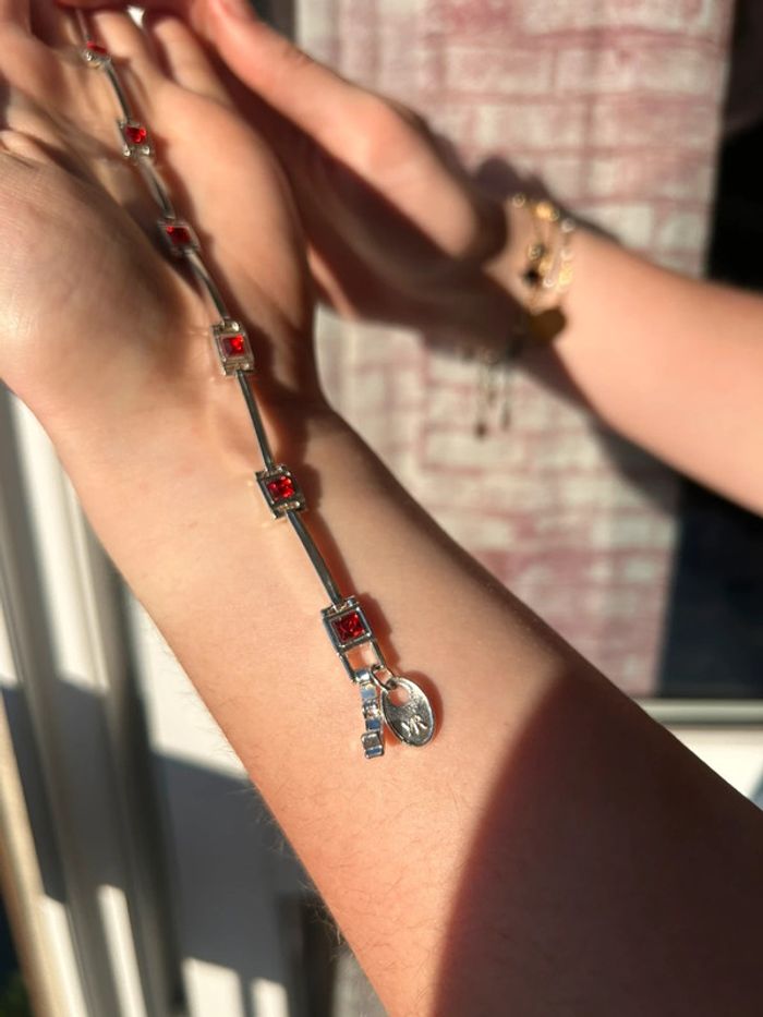 Bracelet pierre rouge - photo numéro 4