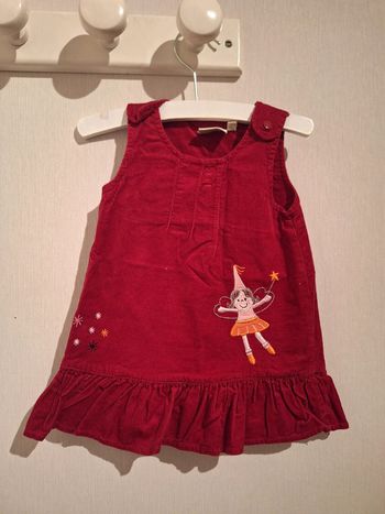 Robe rouge velours In Extenso 3 Mois