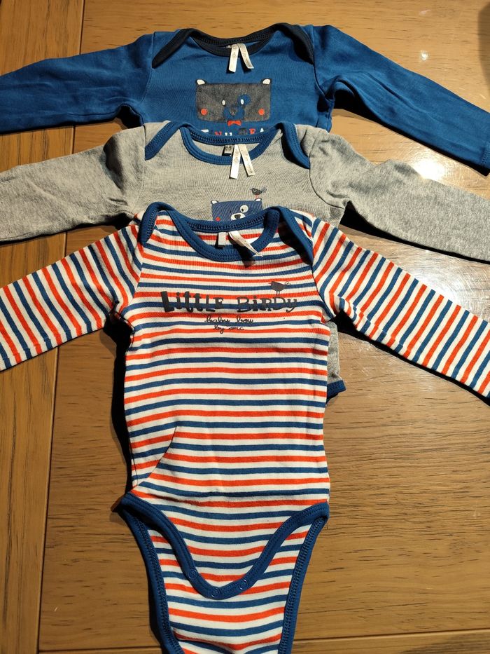 Lot de 3 bodies manches longues