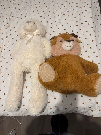 Lot 2 grosses peluches Auchan