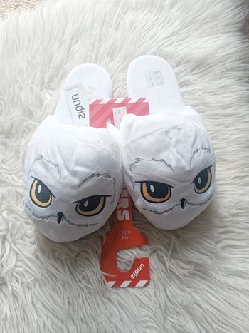 Pantoufles chaussons Unisexe Harry Potter Edwige Taille 40/41 Undiz Neuf avec étiquette
