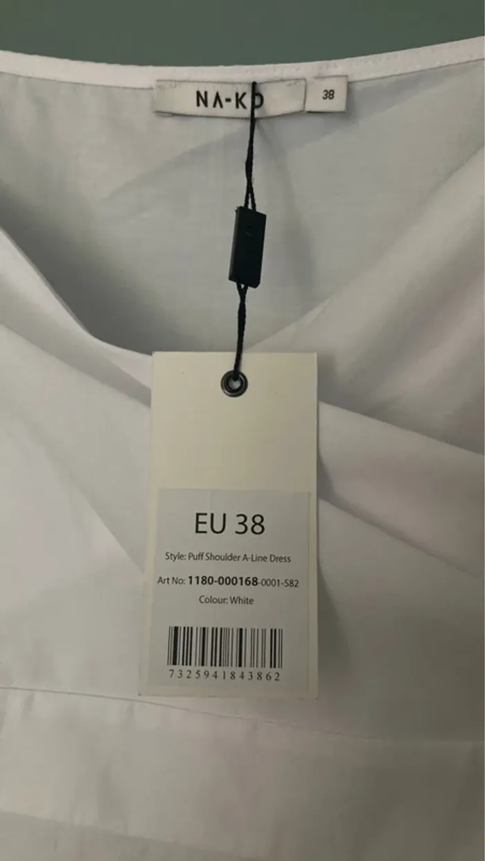 Robe Blanche à Épaules Bouffantes 38 - photo numéro 2