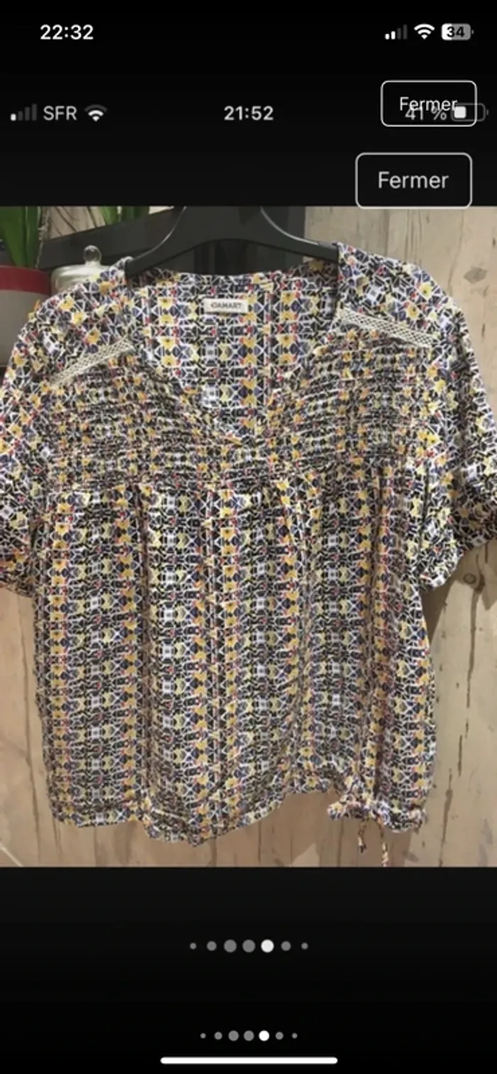 Magnifique blouse d’été en 46 de marque Damart en excellent état - photo numéro 9