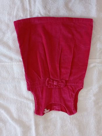 Robe en velours marque grain de blé rose taille 24 - 86 cm doubler