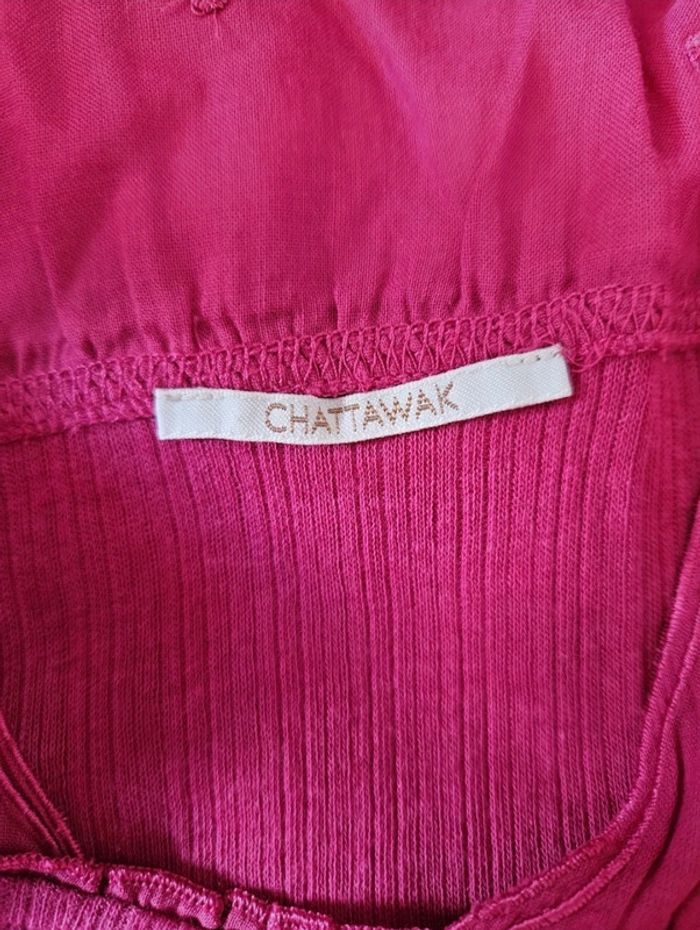 NEUF Top sans manche Chattawak fuschia taille 36 - photo numéro 13
