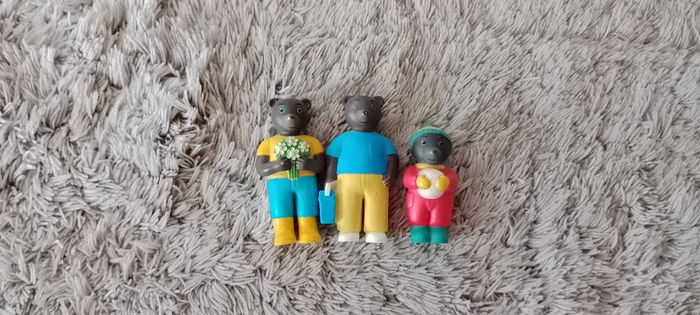 Lot de 3 figurines Petit Ours Brun