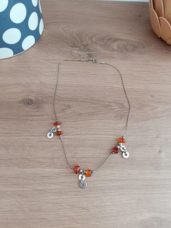 Collier ambre et argent
