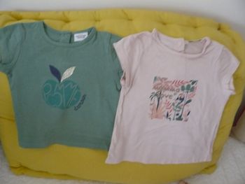 Lot de t-shirts TAO taille 12 mois coton