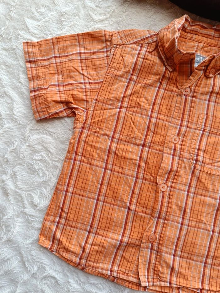 Chemise manches courtes à carreaux Garçon 2 ans Best way 100% coton - photo numéro 3