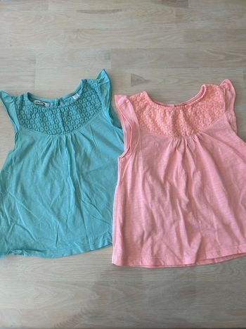 Lot de 2 t-shirts fille Okaïdi 6 ans 