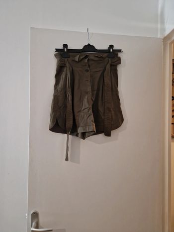 Short taille haute femme kaki TBE taille 34 IKKS woman