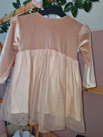Robe velour rose