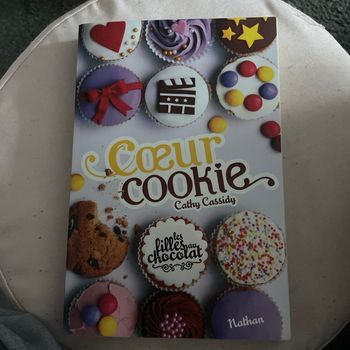 Livre roman cœur cookie