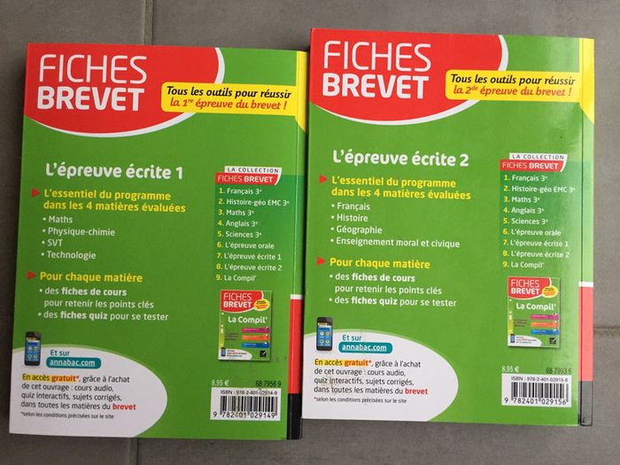 Livres Fiches Brevet - Édition Hatier - photo numéro 2