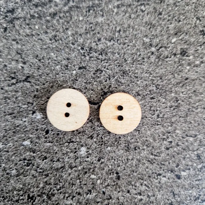 Lot de 2 boutons en bois vintage - photo numéro 2