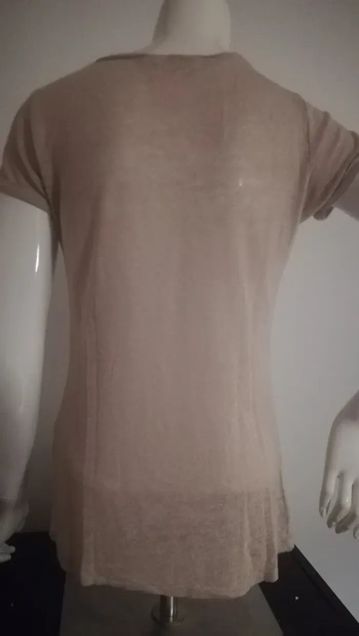 Tee-shirt lin beige - photo numéro 2