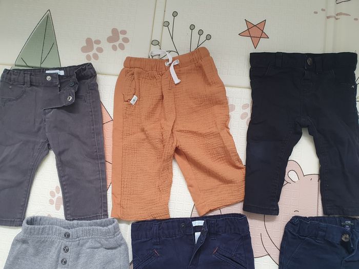 Lot mi-saison taille 12 mois (haut manches longues, pantalons, sweat) - photo numéro 6