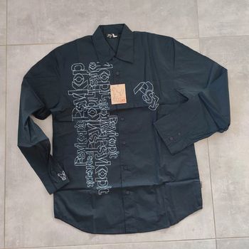 Chemise noire vintage y2k années 2000 streetwear Psykopit chemise taille L