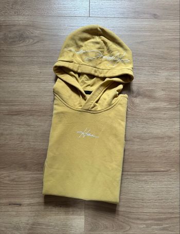Sweat à capuche Hollister jaune 