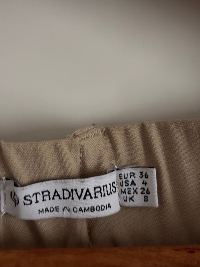 Pantalon à jambes larges beige/marron clair S/M - photo numéro 6