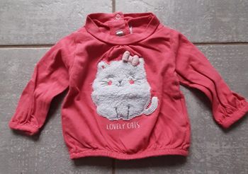 Tee shirt ml fille gémo 1 mois