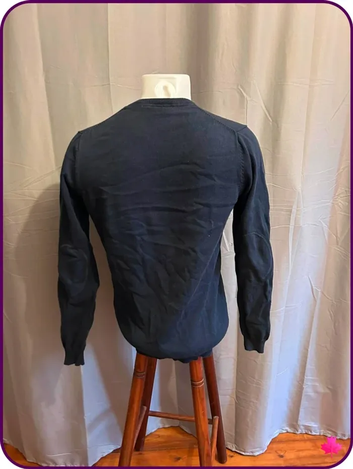 Pull Crosby - Col en V - Coudières - Taille M - Gris Foncé - photo numéro 3