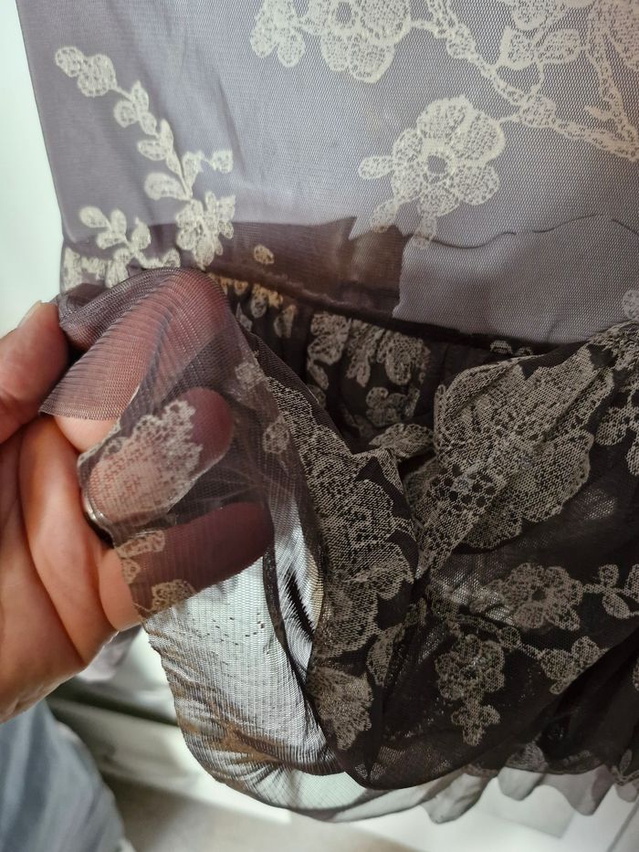 Sublime jupe de plage voile fleuri volanté - photo numéro 7