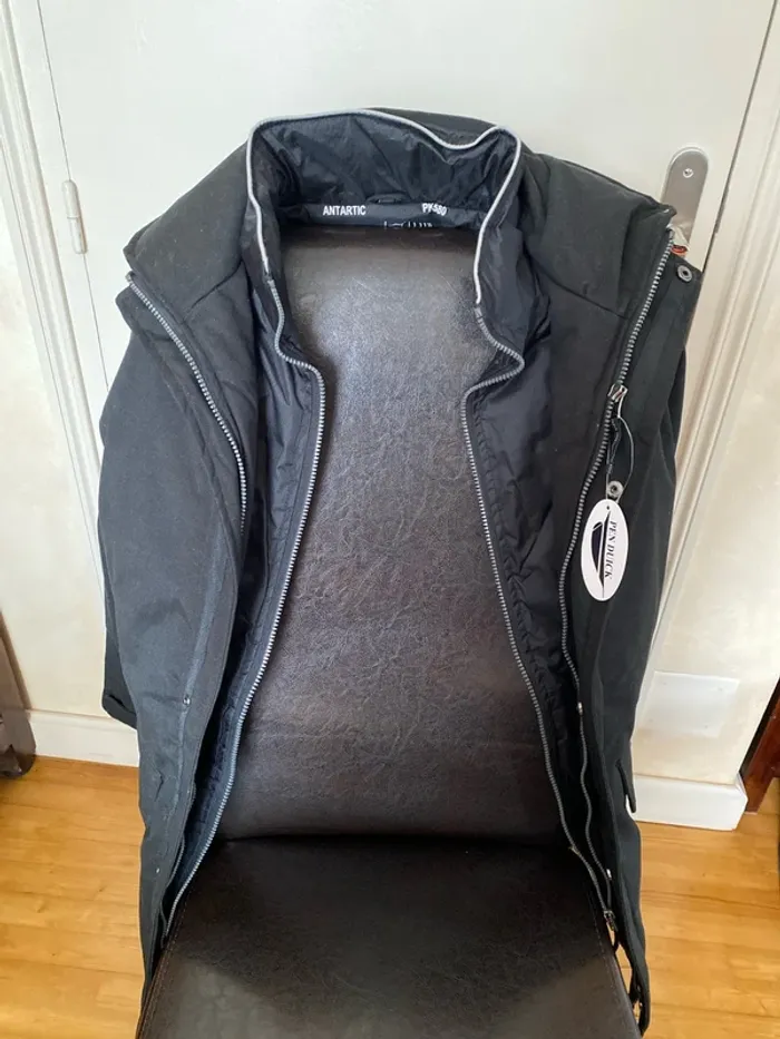 Parka NEUVE doublée avec double fermeture Penduick noir L
