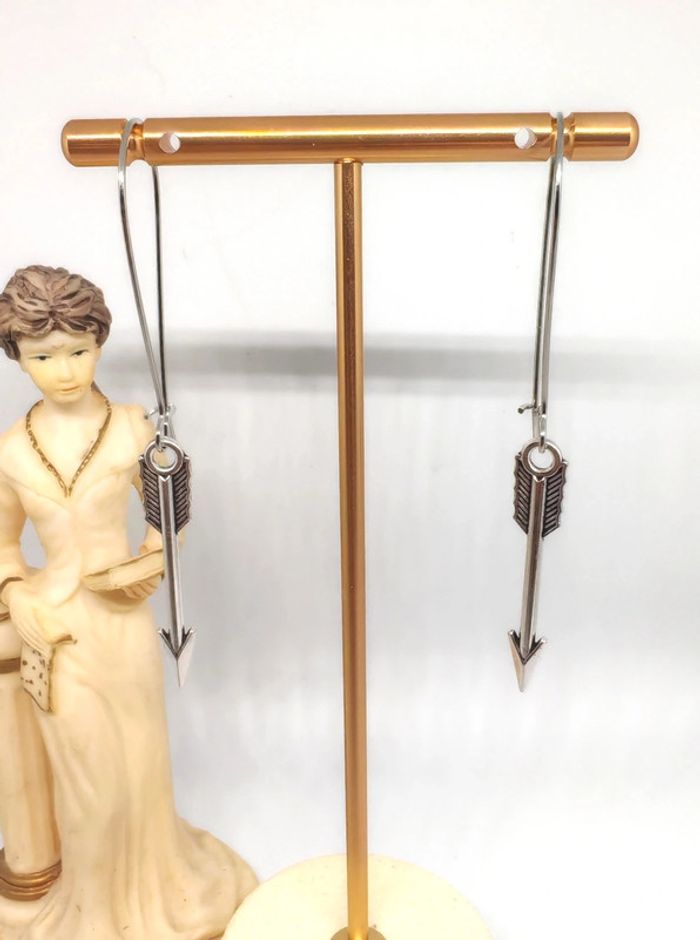 Boucles d'oreilles pendantes flèche - photo numéro 2