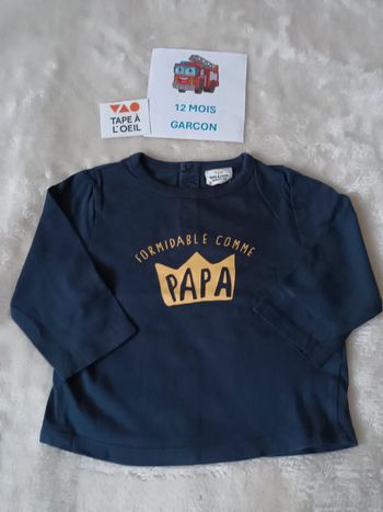Tshirt 12 mois tape a l oril