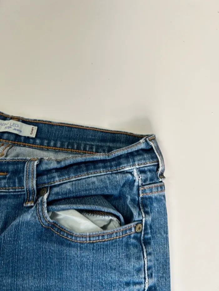 Jean Levi's Femme Bleu W30 | 505 Straight Leg | Taille FR40 | Très Bon État LF003 - photo numéro 10