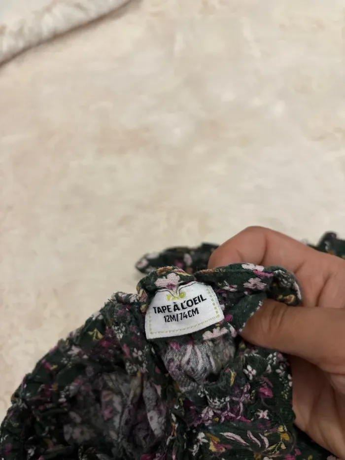 Blouse fleurie tape à l’œil 12 mois - photo numéro 3