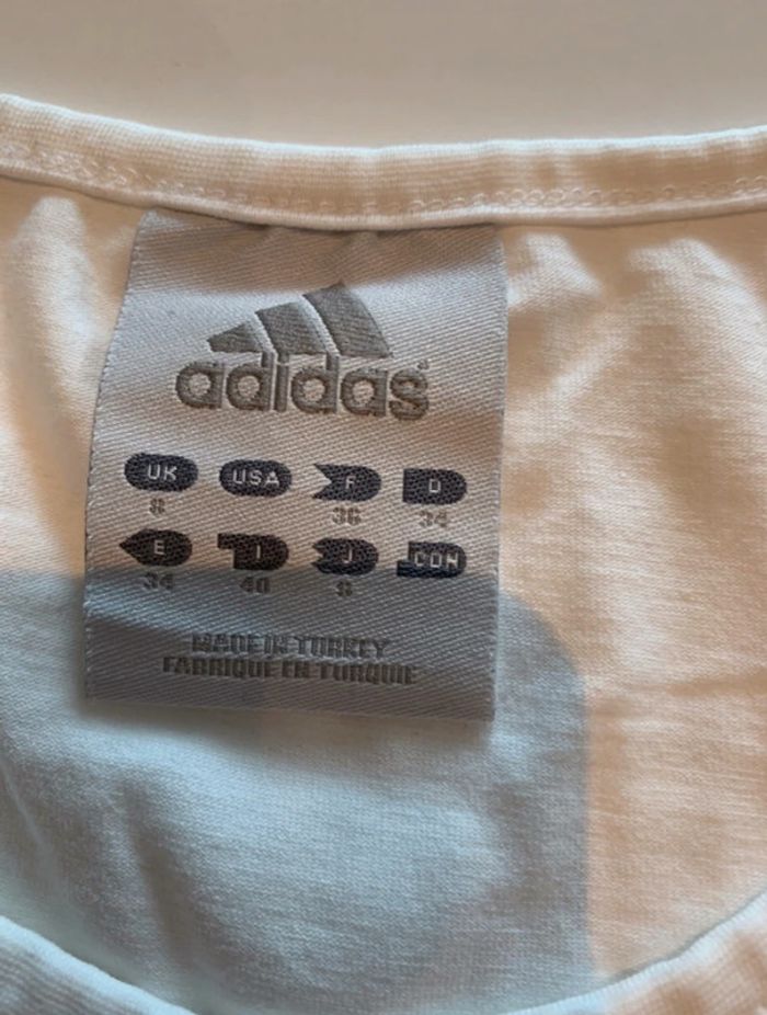 Débardeur sport Adidas femme taille 36 blanc - photo numéro 3