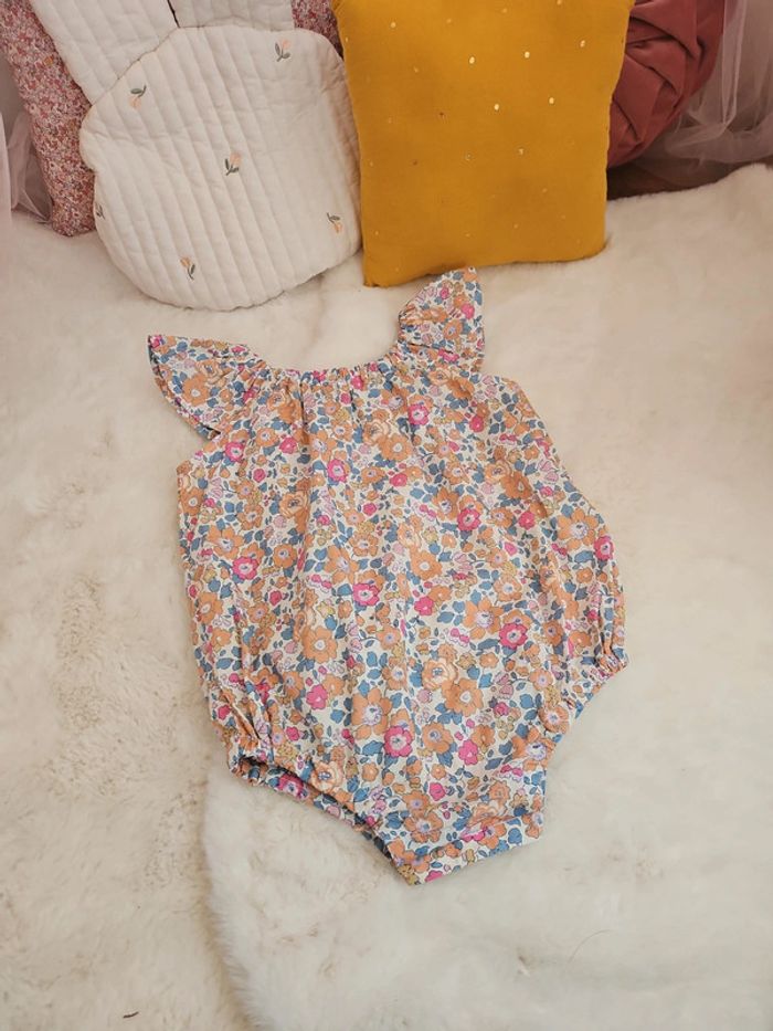 Barboteuse Liberty Betsy corail