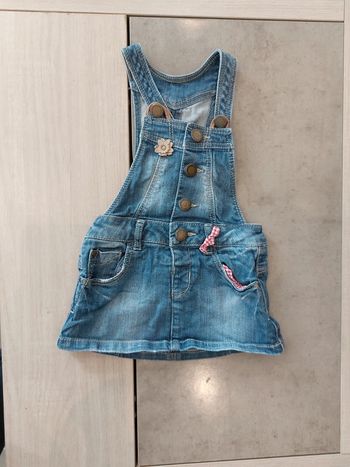 Salopette-robe en jean / Zara Baby / 12-18mois / 82 cm