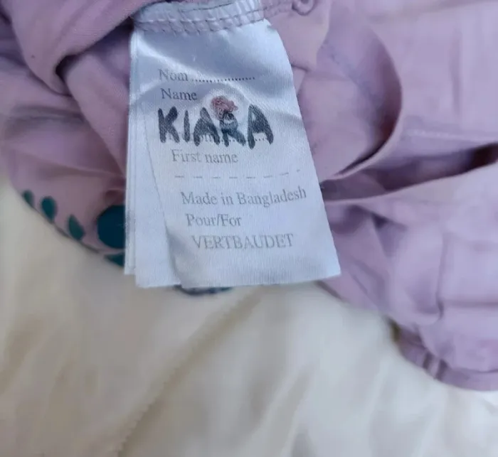 T-shirt manches courtes mauve oiseau 4 ans Vertbaudet - photo numéro 6