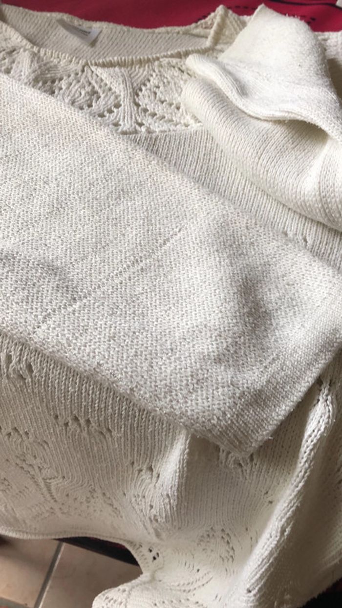 Pull blanc taille unique - photo numéro 5