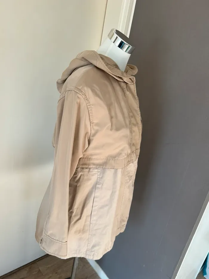 veste parka trench-coat imperméable mi longue Modèle trio, beige femme, taille 1/36 - photo numéro 4